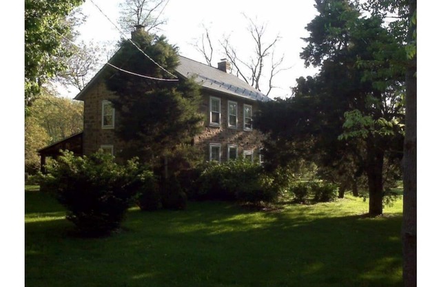 Historic stone house in a rural setting in the Lehigh Valley