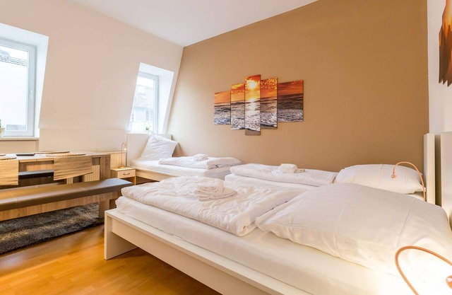 D08 ruhige Ferienwohnung in Düsseldorf nahe der Königsallee mit Spülmaschine und W-LAN