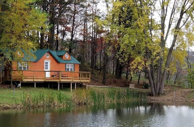 Hocking Hills-Haustierfreundliche Hütte mit privatem Teich