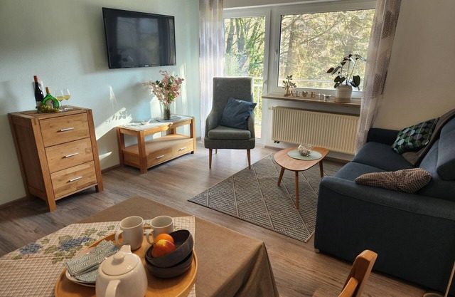 Ferienwohnung 'Bacchus' mit privatem Balkon, gemeinschaftlicher Terrasse