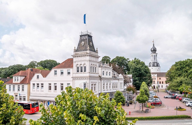Ferienwohnung mit Blick auf das Jever Schloss