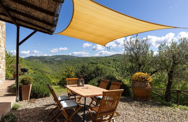 Ferienhaus 'Casa Poggio A Badia Chianti View' mit privater Terrasse, privatem Garten und WLAN