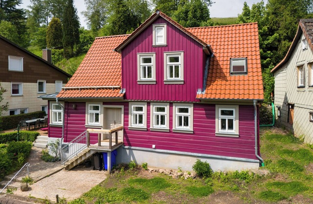 Ferienhaus 'Bergmann' mit Bergblick, privater Terrasse und WLAN