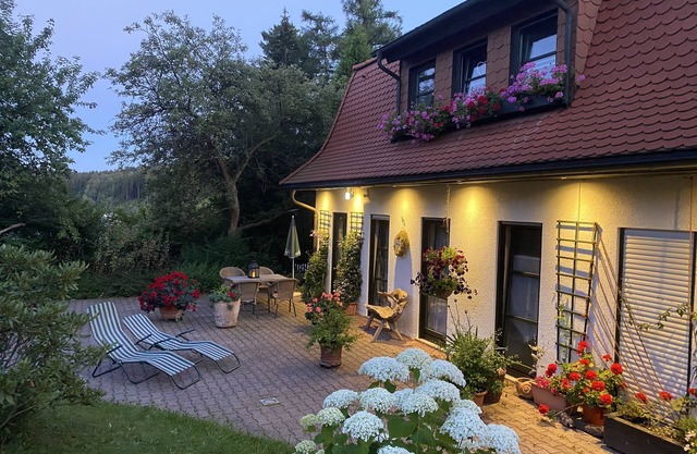 Ferienhaus Elsterblick 50qm mit Terrasse im Grünen