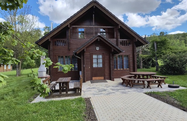 Ferienhaus 'Holzhaus - Am - Silbersee' mit privater Terrasse, privatem Garten und WLAN