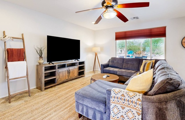 Home with private pool, amazing outdoor area, firepit, movie room, & home office