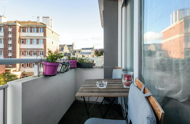 Homerez - Wohnung in Rouen, Balkon, Stadtblick.