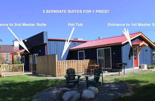 Mountain View Cottage: Luxus, Whirlpool, hundefreundlich, 3. 9 Meilen von Whiteface, Blick auf die Berge, Schlafmöglichkeiten für 4 und Feuergrube