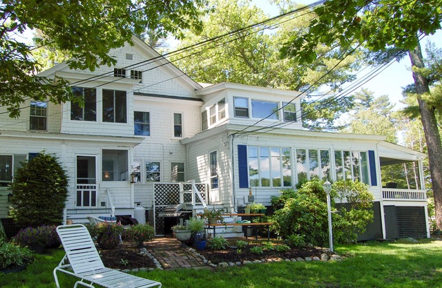 Hotel-style room at Sebago Lake Lodge w/ kitchenette, WiFi, & lake access