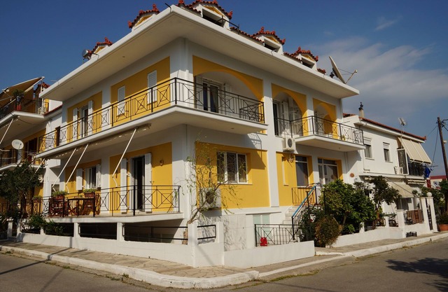 Antoinet Haus. Griechische Insel Samos im Fischerdorf Ireon.