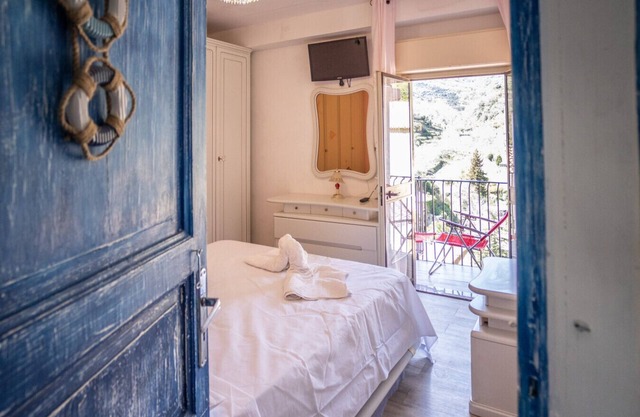 House in the mountains near the sea