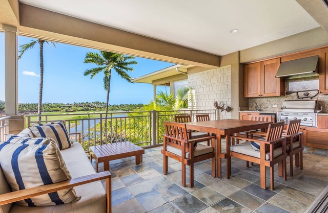 Hualalai Waiulu Villa 137D ~ Single Level 3 Bd ~ Ozean, Punawai Pond & Golf View