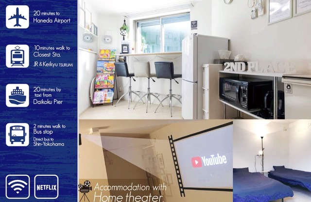 [Café-Stil Raum, der DIY nutzt] 20 Minuten direkt zum Flughafen Haneda und 20 Minuten zu den Endstationen Yokohama und Shinagawa.Der Gastgeber spricht Japanisch und Chinesisch (Kantonesisch).