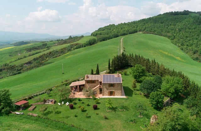 Il Casale con tre viste, 360 ° Panoramablick auf die ländliche Landschaft