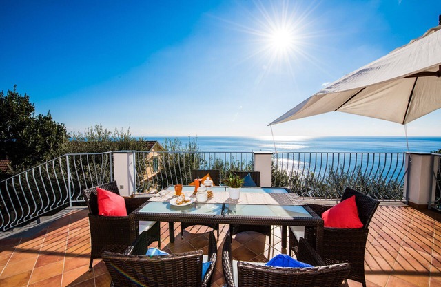 In Amalfi Villa mit Meerblick, 200 m vom Strand entfernt ... für Veranstaltungen verfügbar