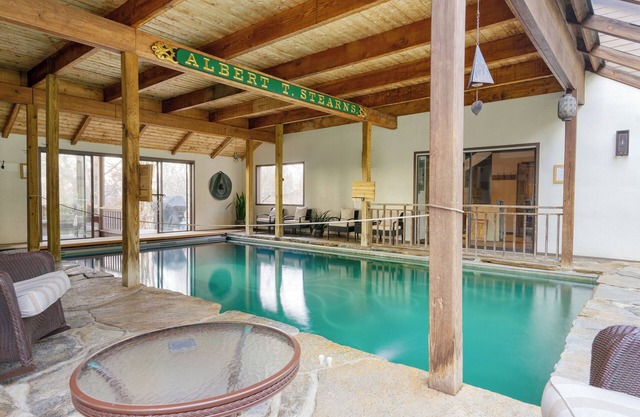 Indoor Pool & Lofted Game Area | Sunroom w/ Sweeping Mountain Views | Wellspring