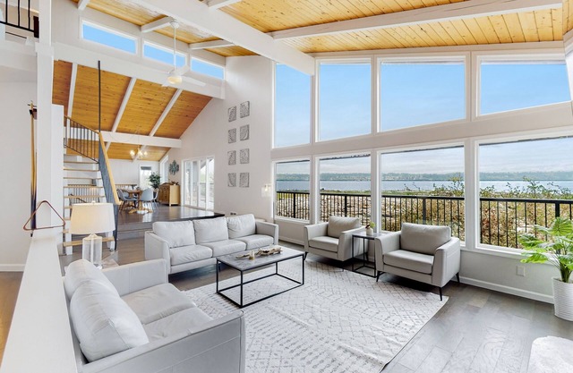 Inviting pet-friendly waterfront home with firepit, pool table, grill, & W/D
