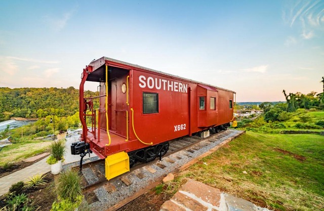 James Station Train Caboose with River Views