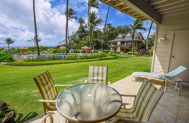 Kaha Lani # 109, Meerblick, Erdgeschoss, Tropical Elegance, Schritte zum Strand