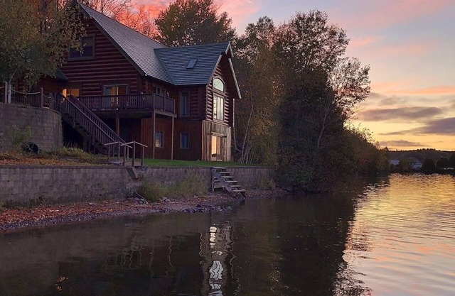 Keweenaw's Houghton Haven waterfront home. Secluded & private, yet close to town