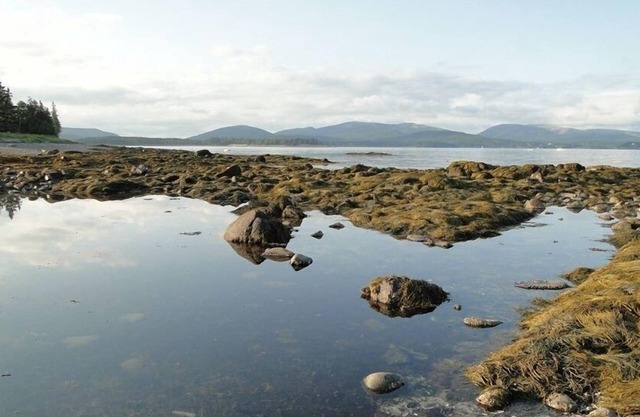 Schlüssellochkabine am Meer
