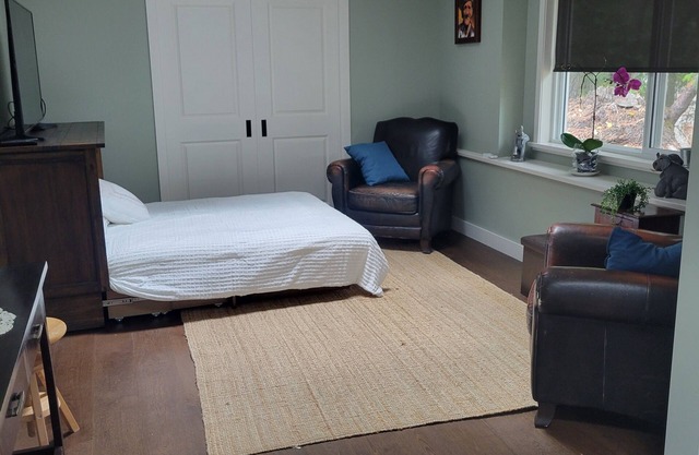 Kick back and relax in this Quiet, calm, stylish and newly built space.