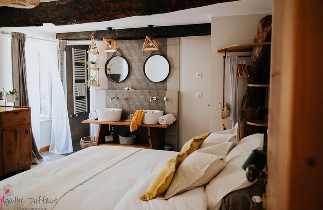 Doppelzimmer-Komfort-Ensuite Dusche-Gartenblick