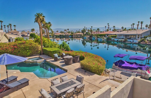 Lake Front House with Boat in La Quinta