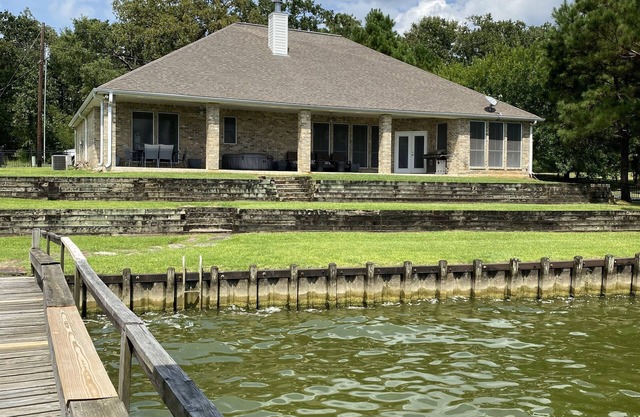 Lake front property on 3 acres offering privacy and never ending views.