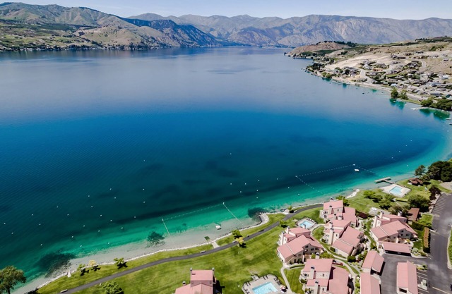 Lake & Mountain View Condo with Free WiFi, Shared Pool, Hot Tub, & Fitness Room