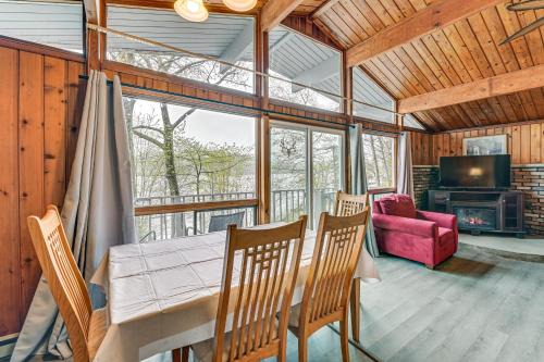 Lake-View Cabin with Furnished Deck in Hadley!