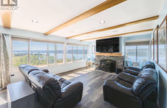 Lakefront acreage with beautiful views. Large house with lots of room!
