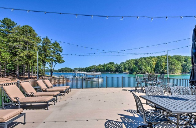 Lakefront Buford Getaway w/ Dock + Sundeck!
