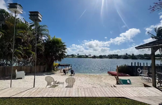 Lakefront home with private beach 🌴