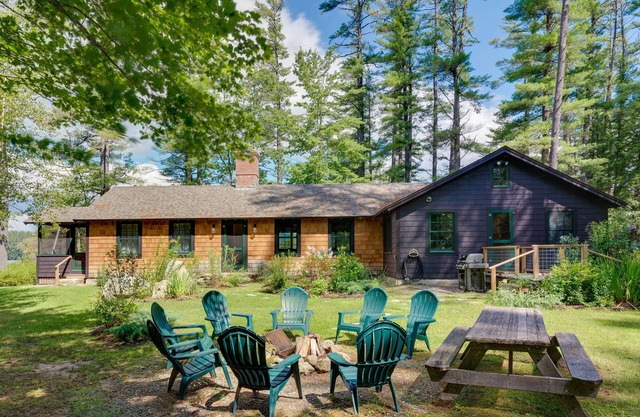 Lakefront Lovell Home w/ Dock: Walk to Town Beach!