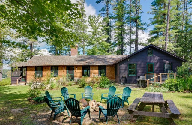 Lakefront Lovell Home with Dock Walk to Town Beach!
