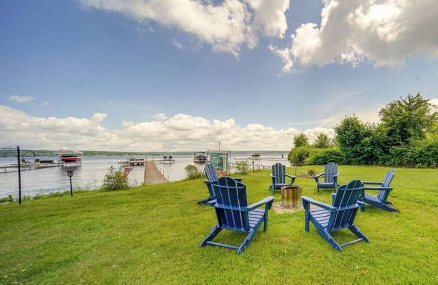 Lakefront Mayville Cottage w/ Dock & Grill!