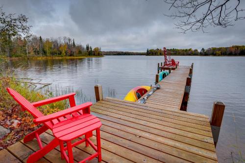 Lakefront Presque Isle Cabin with Private Dock