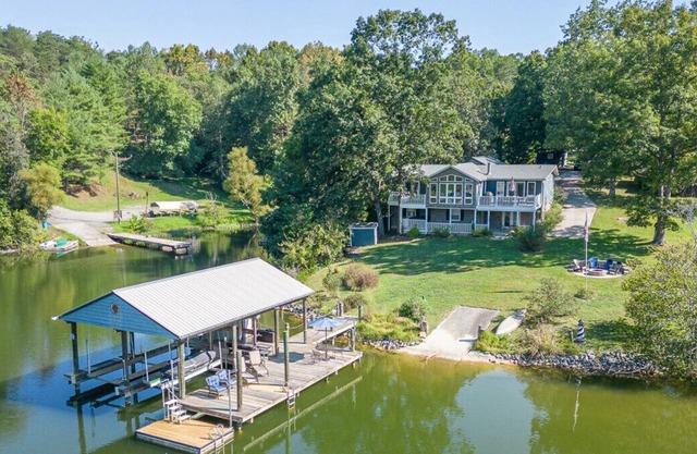 Lakefront Retreat w/ Game Room, Hot Tub, and Gym!