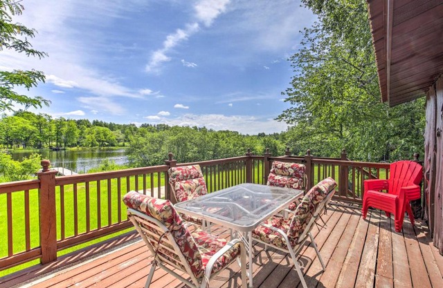 Lakefront Tomahawk Cabin with Boat Dock and Deck