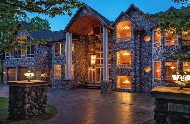 One-of-a-Kind Lakefront Torch Lake Lodge - 4 Floors of Luxury