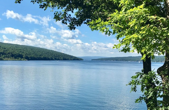 Ferienhaus am See an einer Privatstraße am Keuka Lake State Park.