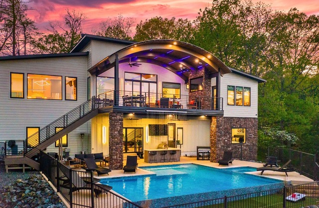 Lakeside Luxe | Heated Pool | Dock | Sleeps 22