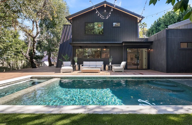 LARGE A frame villa with a large pool and separated ADU/MUSIC STUDIO.