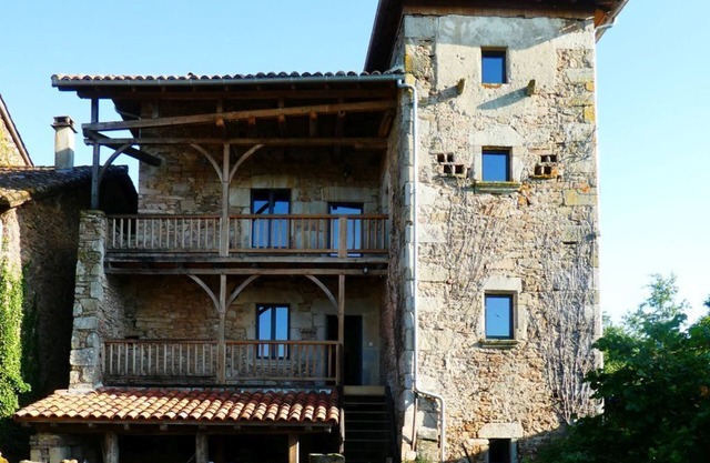 Large character stone house in a quiet location with superb views