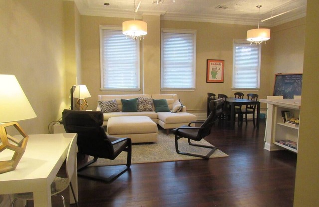 Large renovated 1 bedroom apartment in converted police precinct with original tin ceilings
