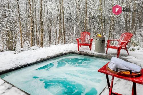 Le Céleste de Portneuf - Hot tub in the forest