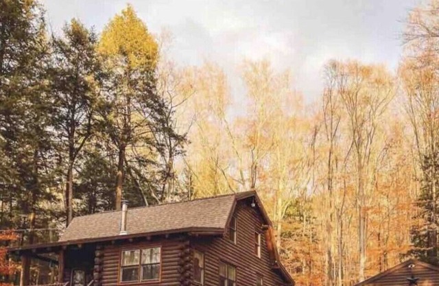LOG CABIN MIN TO LAKE GEORGE- fire pit/kayaks/grill/bikes/volleyball/games