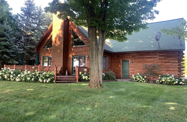 Log home overlooking Torch Lake