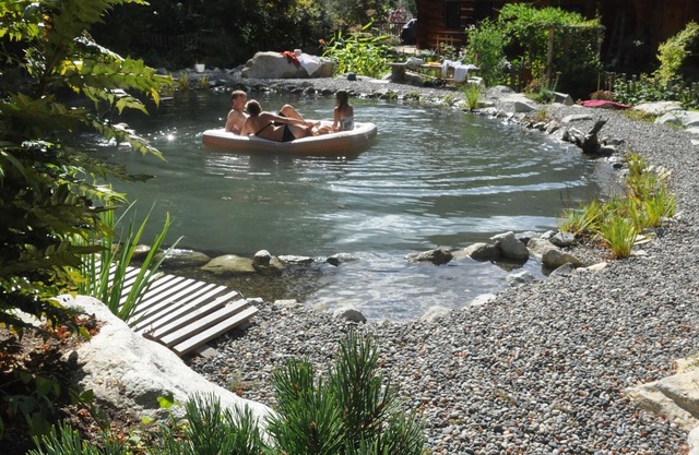 Blockhaus Lodge mit Glacier View und privaten Naturschwimmteich